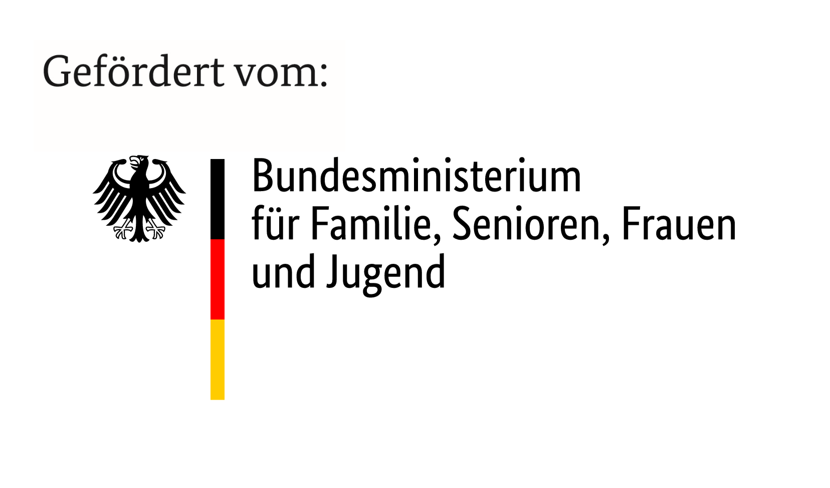 Die Abbildung zeigt das Logo des BMFSFJ - dem Bundesministerium für Familie, Senioren, Frauen und Jugend © BMFSFJ