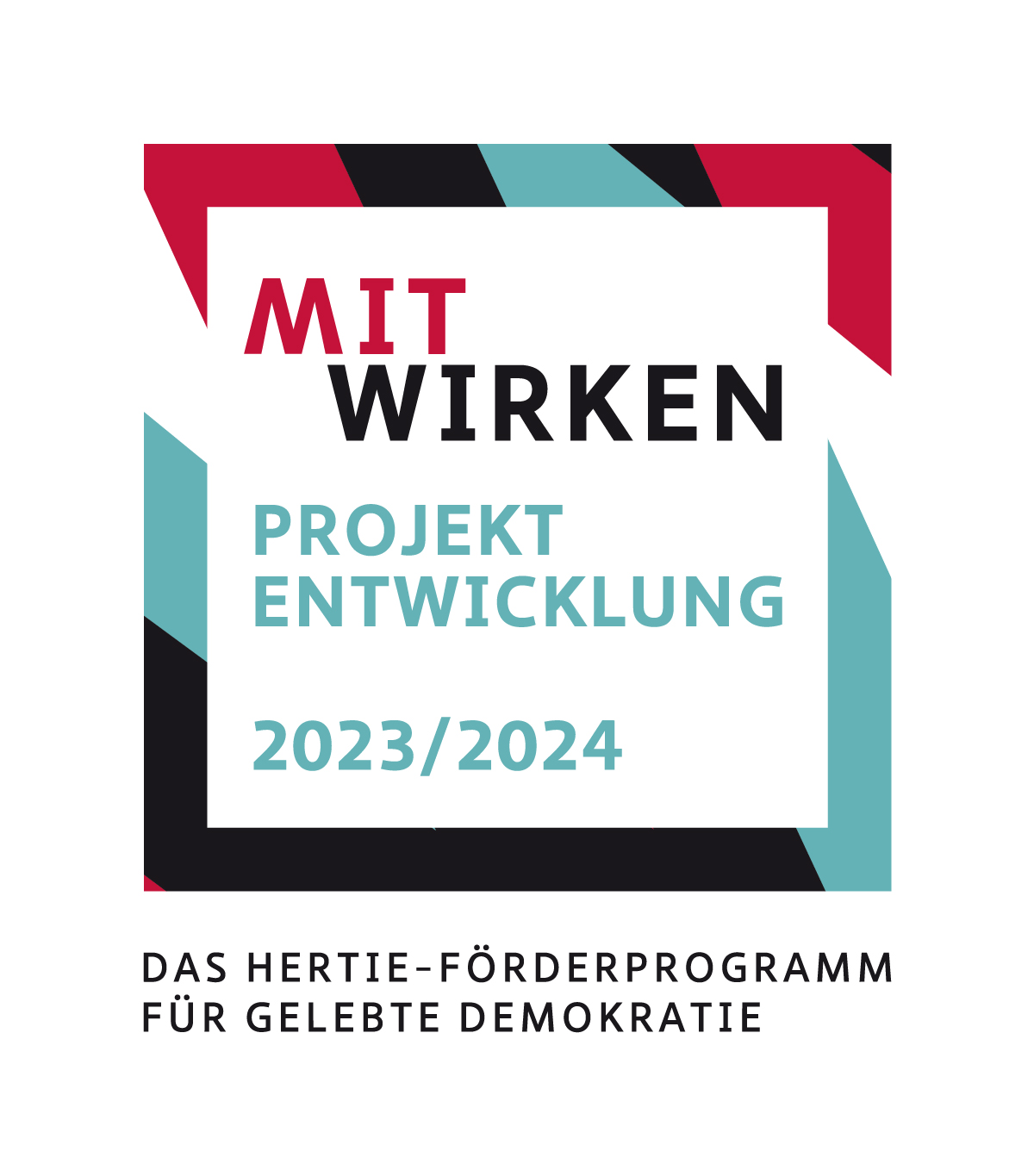 Das Bild zeigt das Logo von Mitwirken - der Projektförderung der Hertie Stiftung